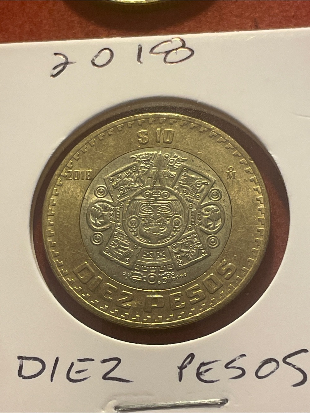 2018 Mexican Diez Pesos $10 Pesos - Picture 3 of 3